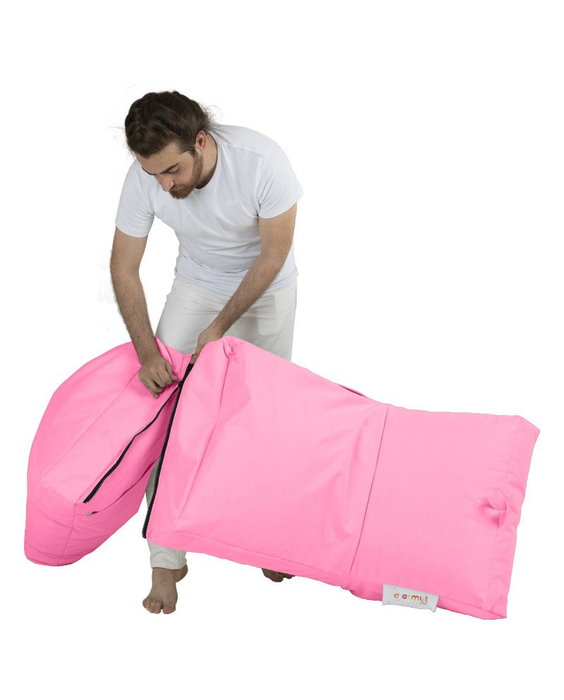 Atelier Del Sofa Pouf Sofá Cama Exterior Rosa Impermeable 180cm Largo